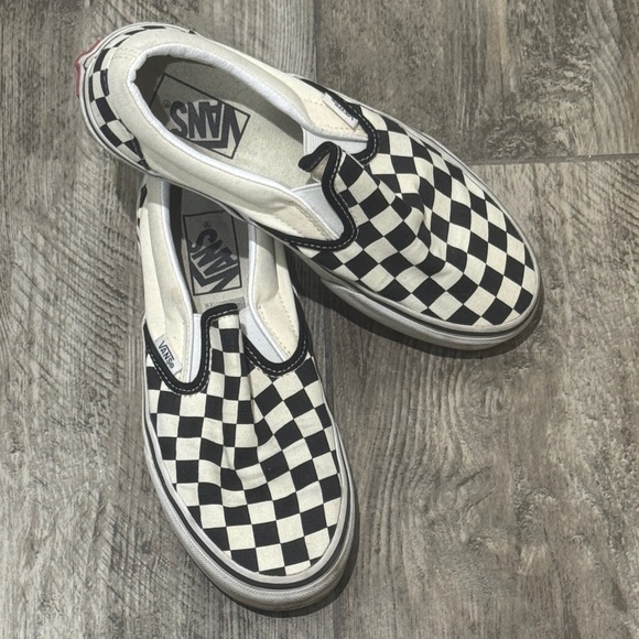 Vans Shoes - Vans Black and White Checkerboard Slip-Ons